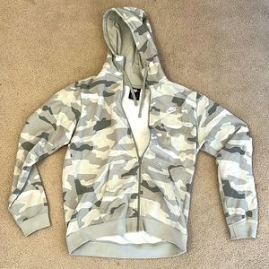 Nike camo zip hoodie